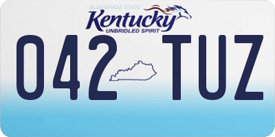 KY license plate 042TUZ
