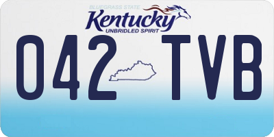 KY license plate 042TVB