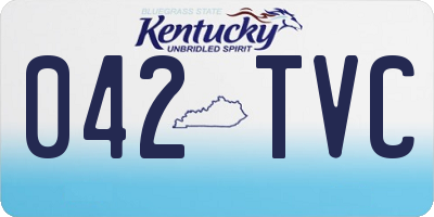 KY license plate 042TVC