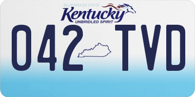 KY license plate 042TVD