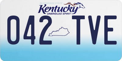 KY license plate 042TVE
