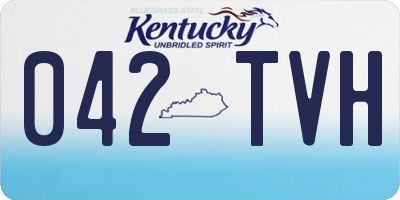 KY license plate 042TVH