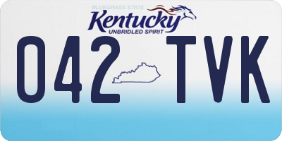 KY license plate 042TVK