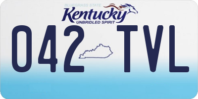KY license plate 042TVL