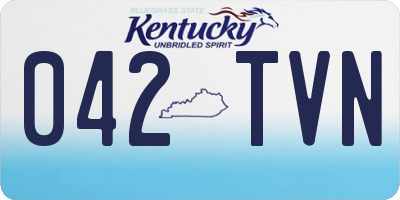 KY license plate 042TVN