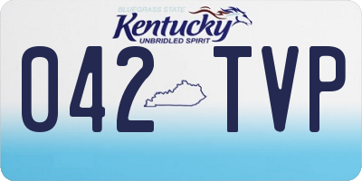 KY license plate 042TVP