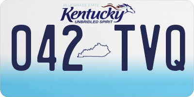 KY license plate 042TVQ