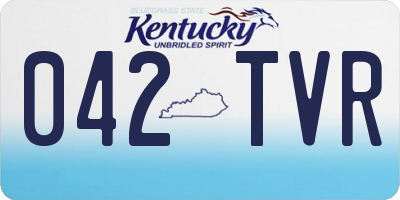 KY license plate 042TVR