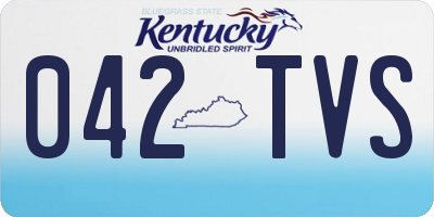 KY license plate 042TVS