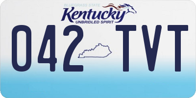 KY license plate 042TVT