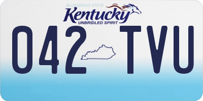 KY license plate 042TVU