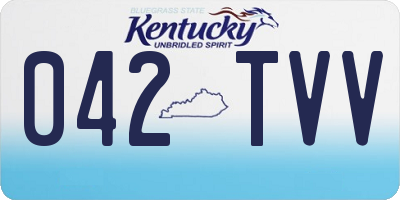 KY license plate 042TVV