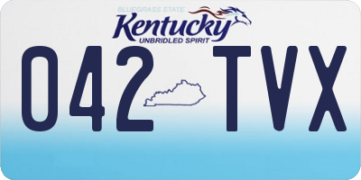 KY license plate 042TVX