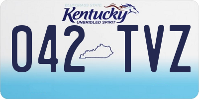 KY license plate 042TVZ