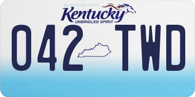 KY license plate 042TWD