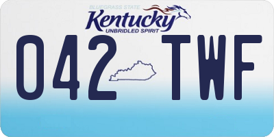 KY license plate 042TWF