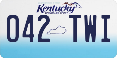 KY license plate 042TWI