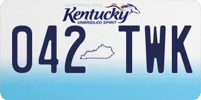 KY license plate 042TWK