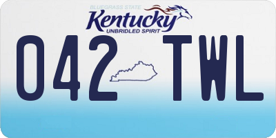 KY license plate 042TWL