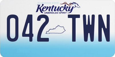 KY license plate 042TWN