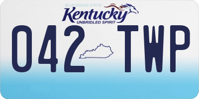 KY license plate 042TWP