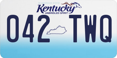 KY license plate 042TWQ
