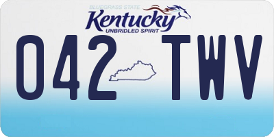 KY license plate 042TWV