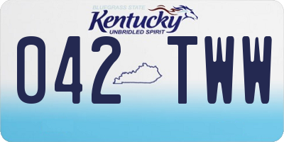 KY license plate 042TWW