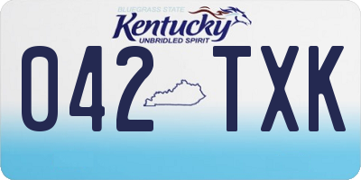 KY license plate 042TXK