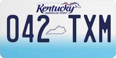 KY license plate 042TXM