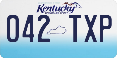 KY license plate 042TXP