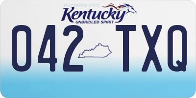 KY license plate 042TXQ