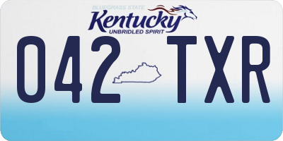KY license plate 042TXR