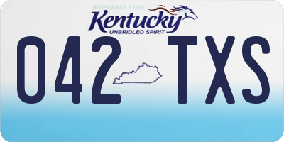 KY license plate 042TXS
