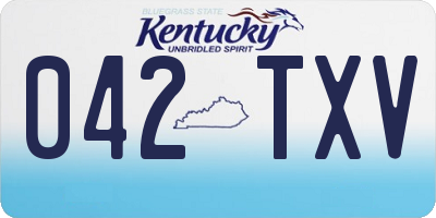 KY license plate 042TXV