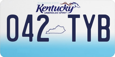 KY license plate 042TYB