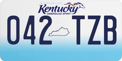 KY license plate 042TZB