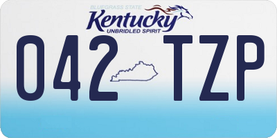 KY license plate 042TZP