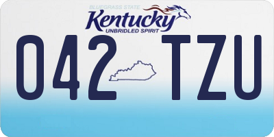 KY license plate 042TZU