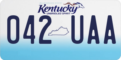 KY license plate 042UAA