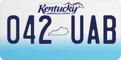 KY license plate 042UAB