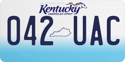 KY license plate 042UAC