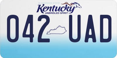 KY license plate 042UAD