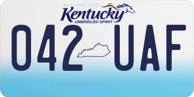 KY license plate 042UAF