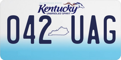 KY license plate 042UAG