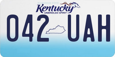KY license plate 042UAH