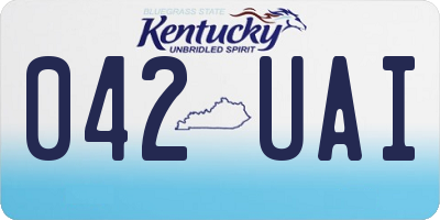 KY license plate 042UAI