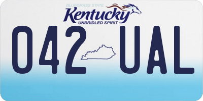 KY license plate 042UAL