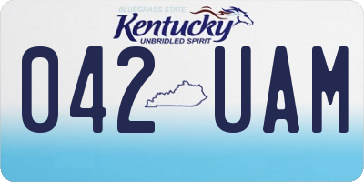 KY license plate 042UAM