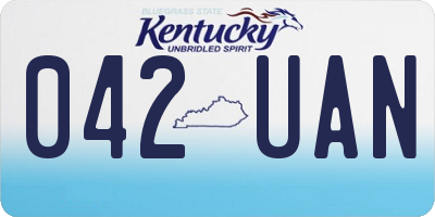 KY license plate 042UAN